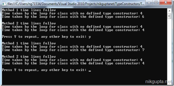 Type constructor performane revisited